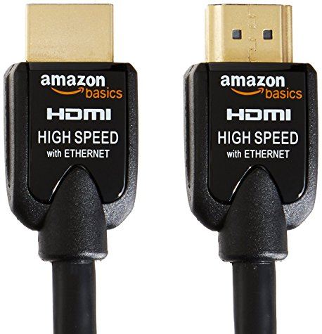 Lot de 2 câble HDMI AmazonBasics 2m (Haut débit / Ethernet / 3D) 