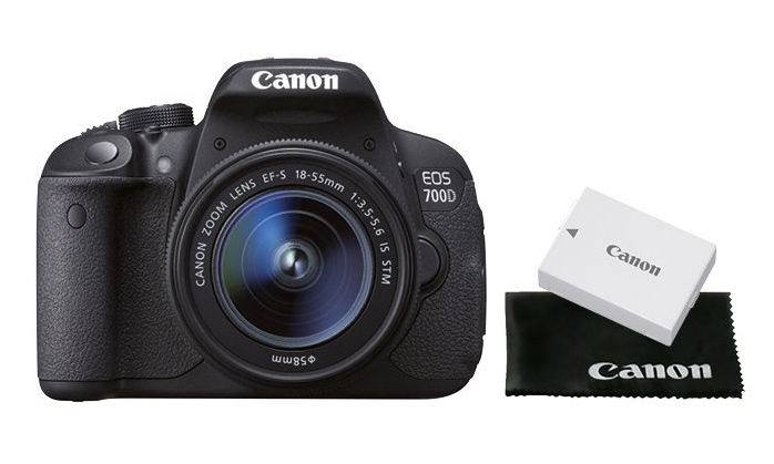 Reflex Canon EOS 700D + objectif 18-55mm + 2ème batterie (avec 75€ de bon d'achats)