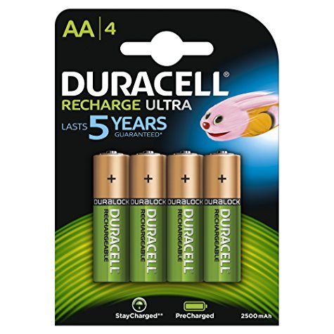 Lot de 4 piles rechargeables Duracell Recharge Ultra (AA / 2500 Mah)