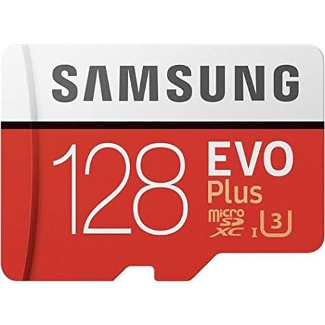 Samsung microSD Evo Plus 128 Go (U3 / 4K) avec adaptateur SD offert 