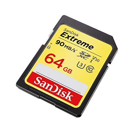 Carte mémoire SDXC SanDisk Extreme 64 Go (classe 10 / U3 / V30)
