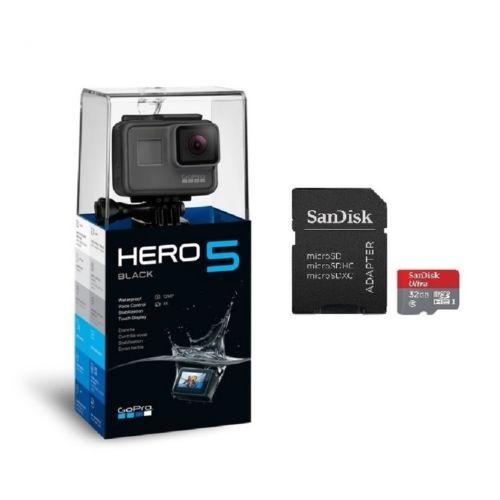 Camera GoPro Hero 5 Black Edition + Carte micro SD Sandisk 32Go