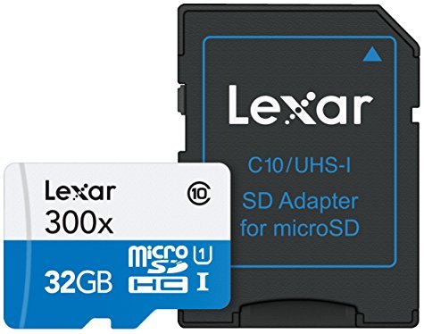 Carte Mémoire MicroSD Lexar 32Go 300x + adaptateur SD 