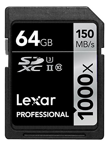 Carte Mémoire SDXC Lexar Professional 64 Go (U3 / 1000x)