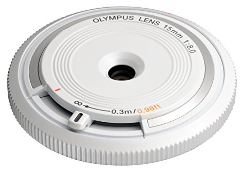 Objectif Olympus pancake 15 mm (blanc)