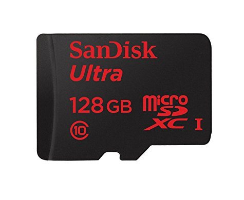 Carte Mémoire MicroSDXC Sandisk Ultra 128Go (classe 10) + adaptateur SD 