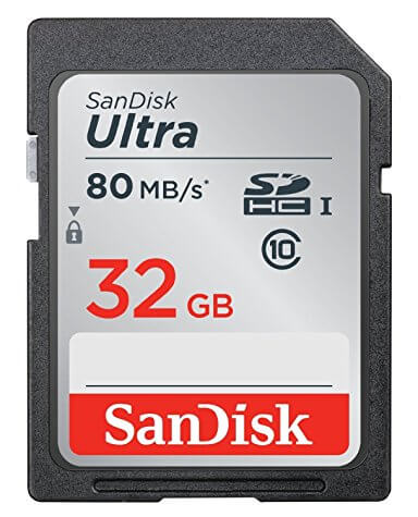 Carte Mémoire SDHC SanDisk Ultra 32 Go - jusqu'à 80 Mo/s - Classe 10