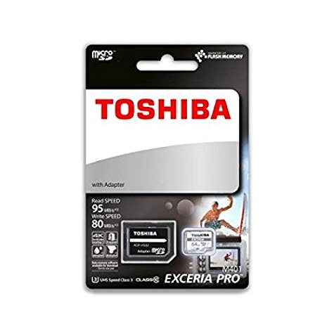 Carte Mémoire MicroSD Toshiba Exceria PRO 32Go M401 U3 (+ adaptateur SD) 