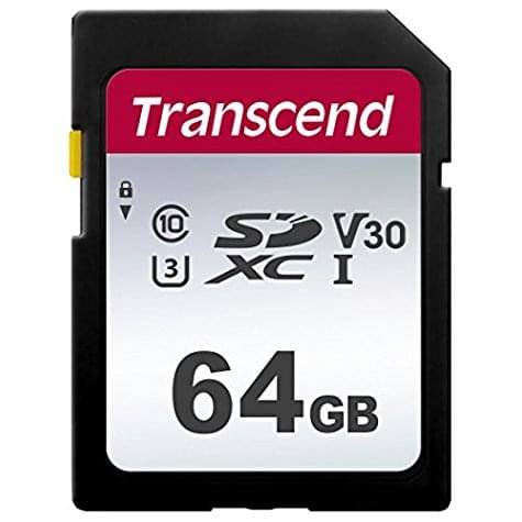 Carte mémoire SDXC Transcend 64 Go (UHS-I / U3 / v30)